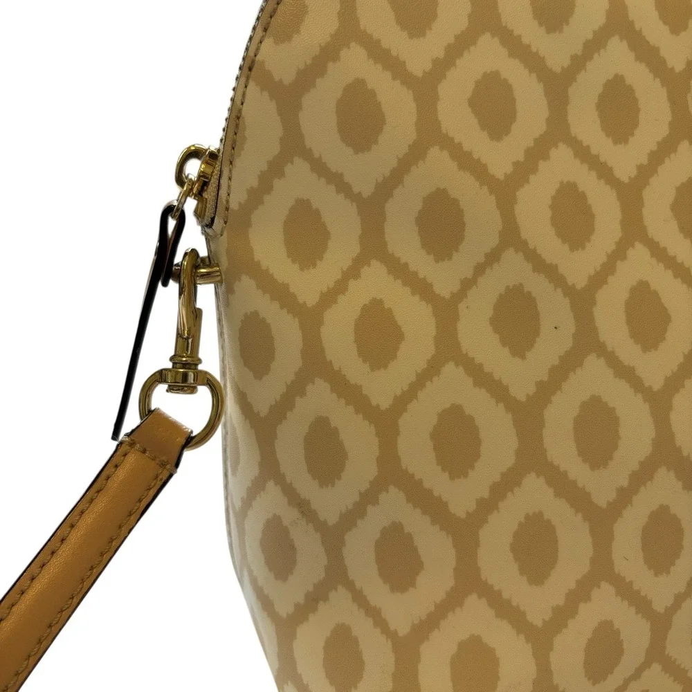 Kate Spade Grove Street Printed Carli Satchel Crossbody Bag‎ Cream/Tan